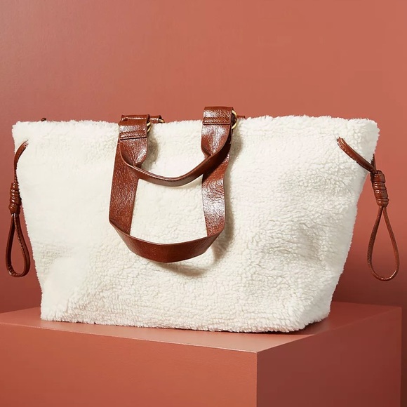 Anthropologie Handbags - Anthropologie Haley Sherpa Weekender Tote Bag